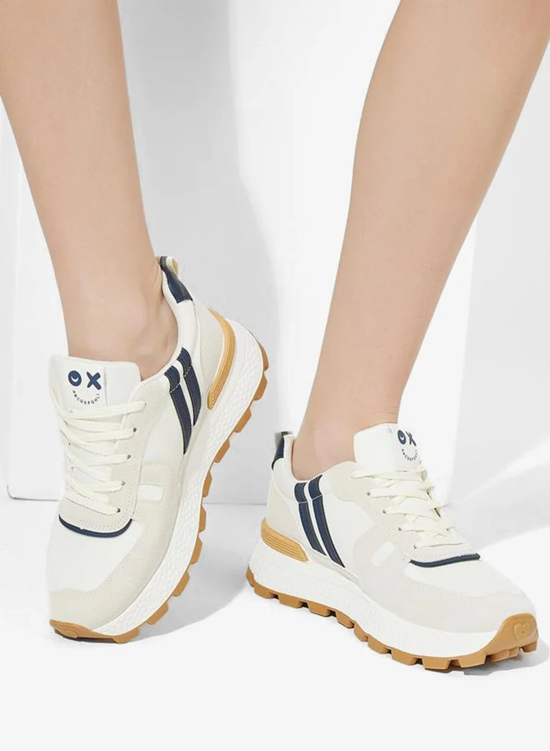 Styli Active Striped Detail Gum Sole Sneakers