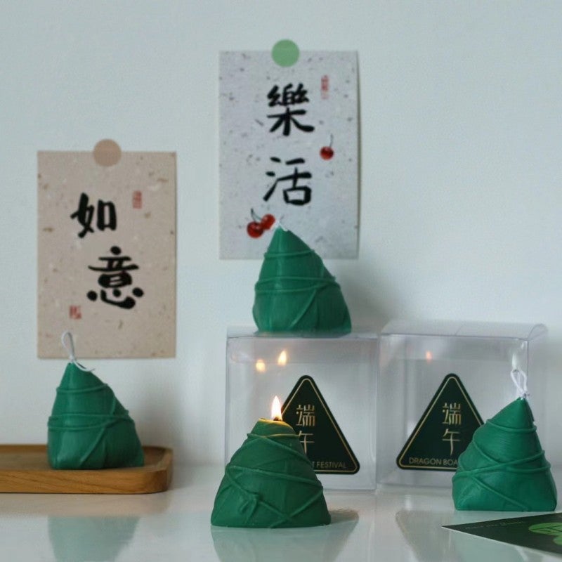 Dragon Boat Festival Zongzi Fragrance Candle Atmosphere Decoration Eternal Flower Car Hanging Mugwort Sachy Bag Essential Oil Hand-Woven Gift - Image 1