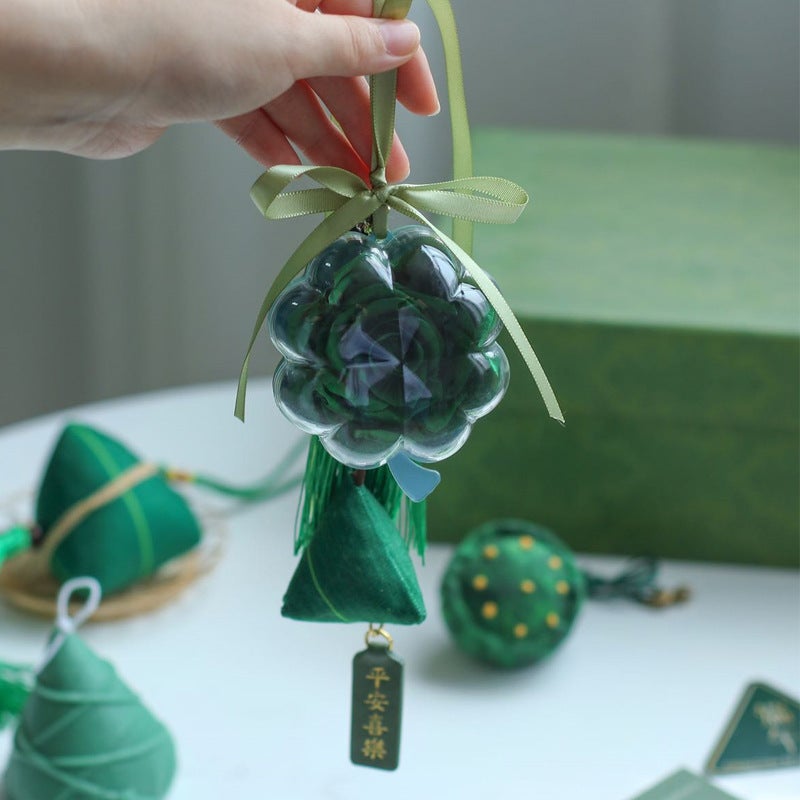 Dragon Boat Festival Zongzi Fragrance Candle Atmosphere Decoration Eternal Flower Car Hanging Mugwort Sachy Bag Essential Oil Hand-Woven Gift - Image 4