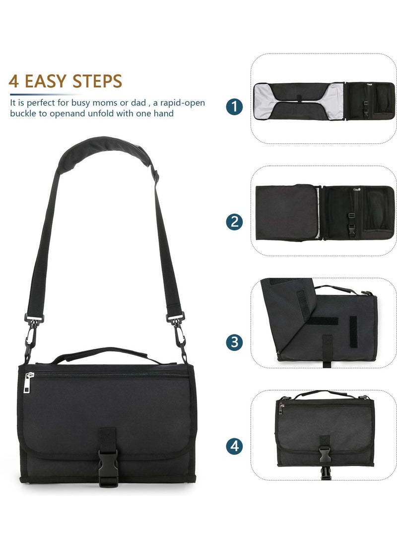Foldable Diaper Bag for Going Out, Portable Baby Changing Pad - Image 5