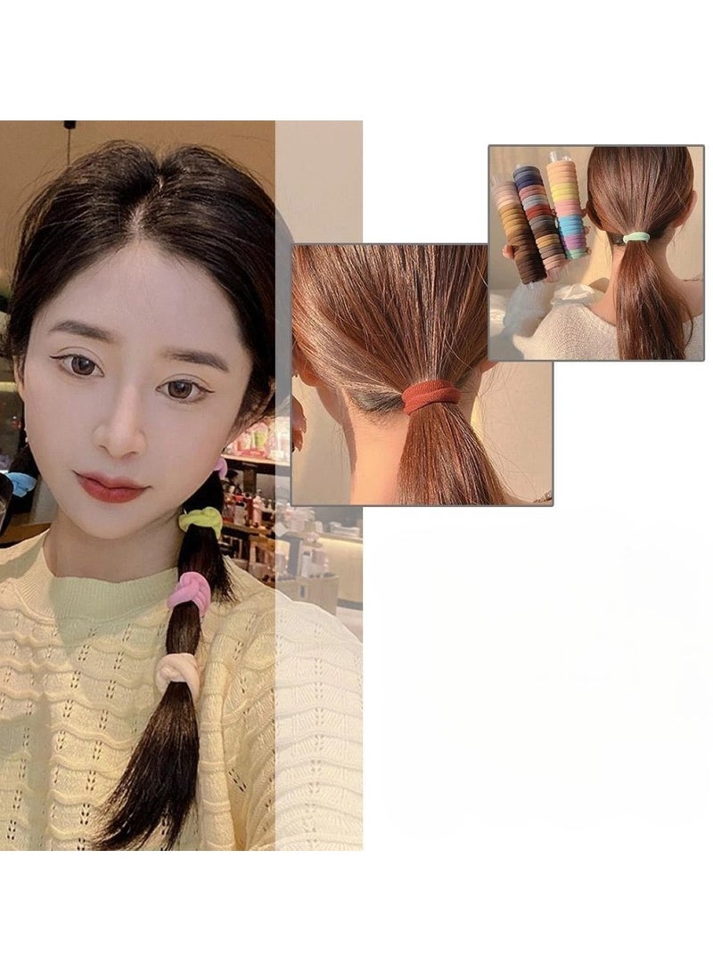 Huitich Seamless High Elastic Hair Bands – 20-Piece Rubber Hair Ties in Can (Multicolour) - Image 3