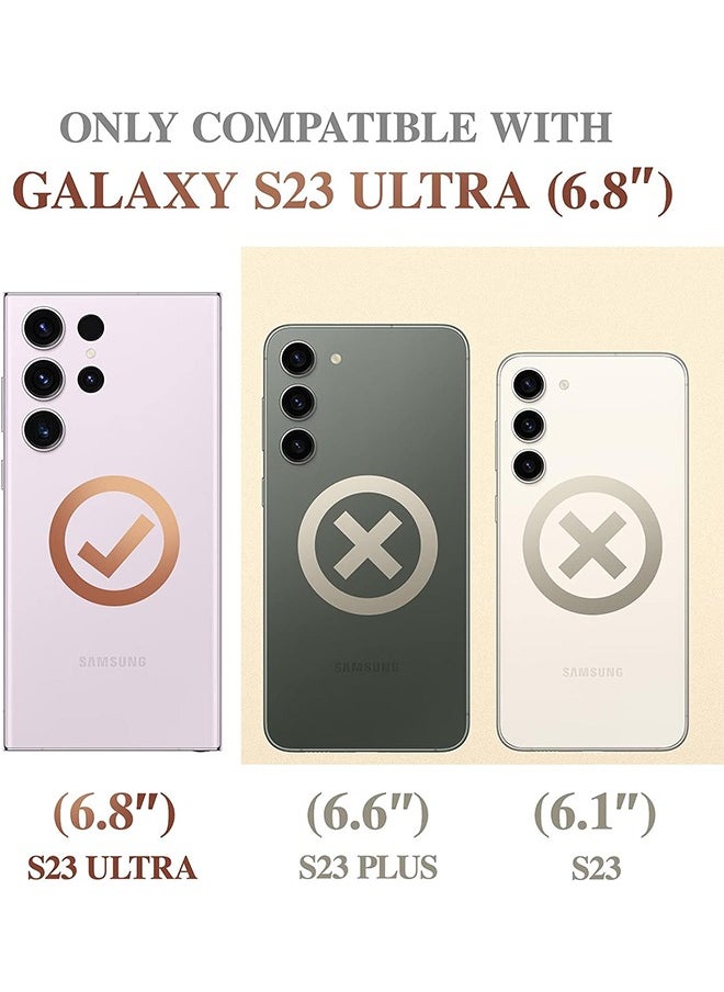 Captaintech Samsung Galaxy S23 Ultra Case 6.8 (2023 Release),Fingerprint ID Compatible Fall Prevention Drop Protection Slim Full-Body Stylish Protective Case with Built-in Screen Protector  - Image 2