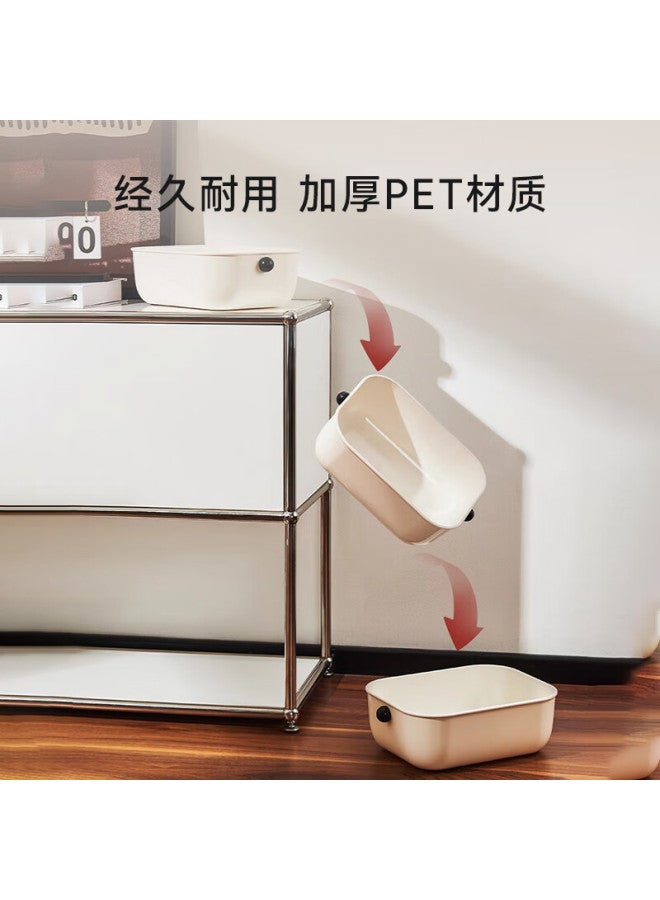 Eachy Cosmetic Storage Box, Dressing Table Desktop Skincare And Mask Organizer, Large Capacity Storage Basket, Living Room Coffee Table Snack Storage