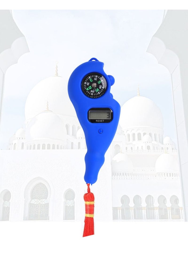 عداد رقمي مع الخرز شاشة ديجيتال عداد التسبيح بوصلة القبلة تسبيح عداد الاسترخاء الإجهاد