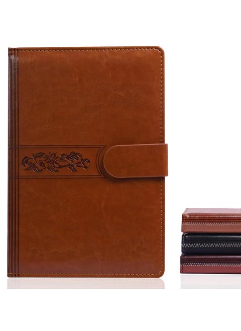 Leather Ruled Notebook Journal 300 Page with Pen Loop Journals for Writing,Travel,Business,Work School,College Ruled Notebooks for Note Taking, Diary Notepad (brown)
