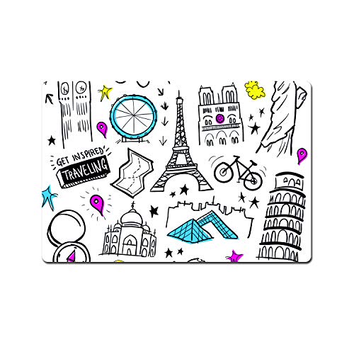 tinywalk 15.6 Laptop Skin Travel Skin Multicolor Stickers for 14 inch to 17 inch Laptop All Models a - Image 2