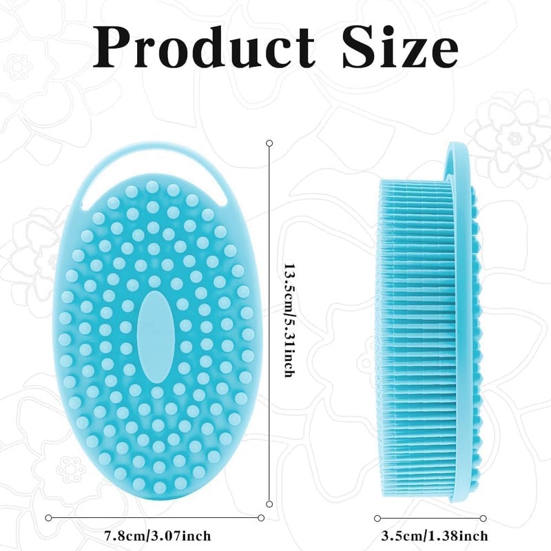 BIRZAR Exfoliating Silicone Body Scrubber Silicone Bath Brush Glowing Skin Silicone Shower Loofah for Gentle Exfoliating Long Lasting Lathers Well More Hygienic Than Traditional Loofah Body BrushMULTICOLOUR - Image 2
