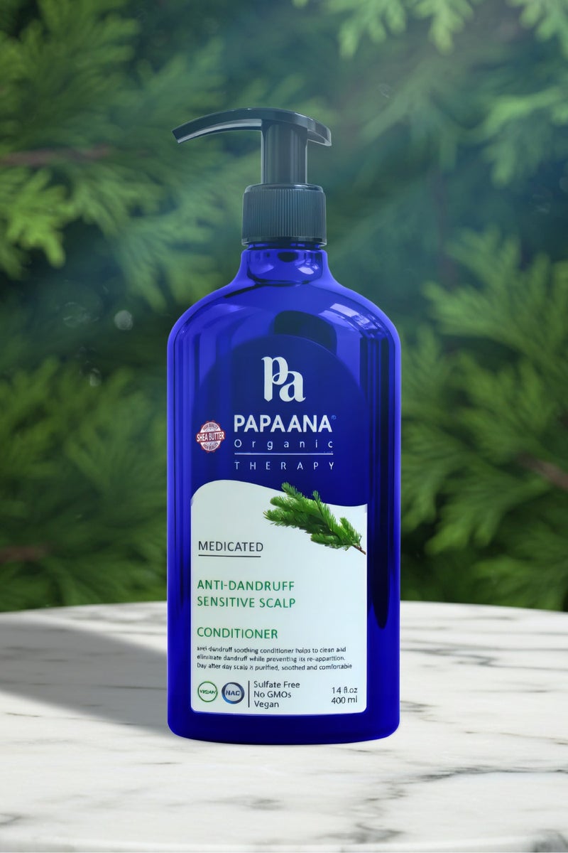Papaana Organic Anti-Dandruff Sensitive Conditioner with Shea Butter – 400ml, Gentle & Hydrating Solution for Sensitive Scalps with Shea Butter & Anti-Dandruff Sensitive Shampoo with Shea Butter – 400ml, Gentle & Hydrating Solution for Sensitive Scalps with Shea Butter & Anti-Dandruff Sensitive Hair Mask with Shea Butter – 350ml, Soothing & Nourishing Treatment for Scalp & Hair with Shea ButterBundle - Image 2