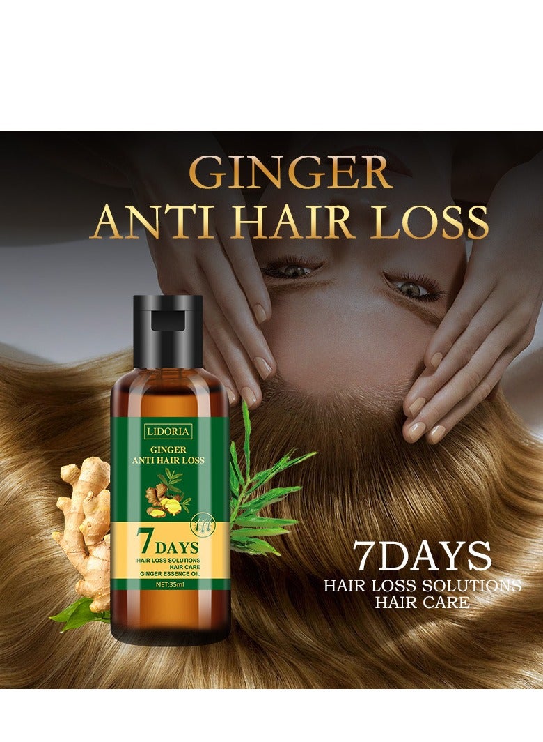LIDORIA Ginger Anti Hair Loss 7 Days,Ginger Anti Hair Loss 7 Days,Natural Ginger Hair Growth Serum, Ginger Oil for Hair Growth, Repair Damaged Hair, Nourishes Hair Roots(2PCS) - Image 3