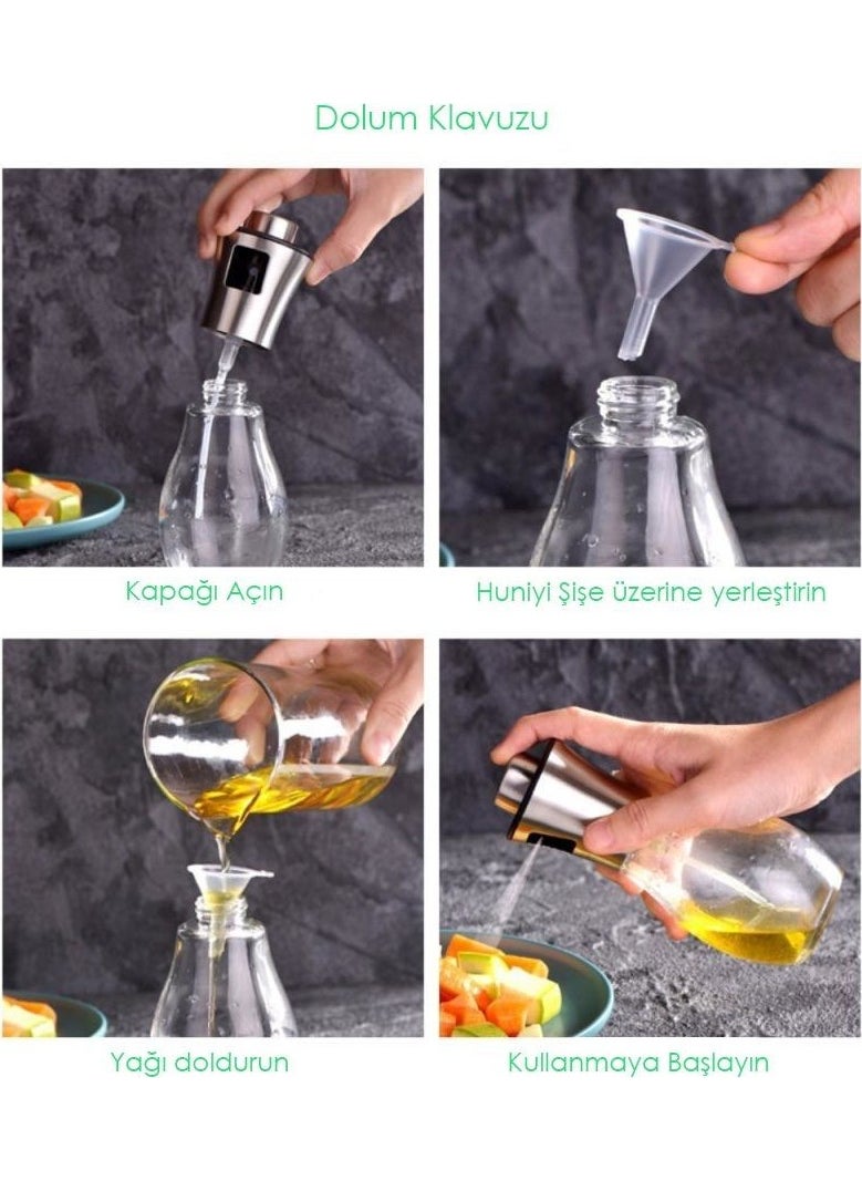 Technosmart Spray Glass Bottle Olive Oil Vinegar Sprayer Oil Pot  - Image 4