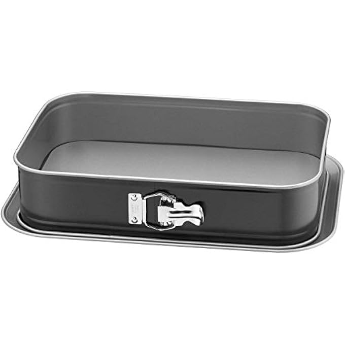 Kaiser Original Kaiser Inspiration Springform Cake Tin Rectangular 36 x 24 cm Rectangular with Flat Base Tiramisu Mould NonStick Coating LeakProof Cake Tin Square Black - Image 1