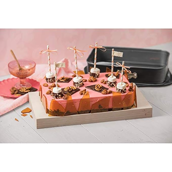 Kaiser Original Kaiser Inspiration Springform Cake Tin Rectangular 36 x 24 cm Rectangular with Flat Base Tiramisu Mould NonStick Coating LeakProof Cake Tin Square Black - Image 2