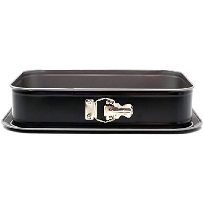 Kaiser Original Kaiser Inspiration Springform Cake Tin Rectangular 36 x 24 cm Rectangular with Flat Base Tiramisu Mould NonStick Coating LeakProof Cake Tin Square Black - Image 3