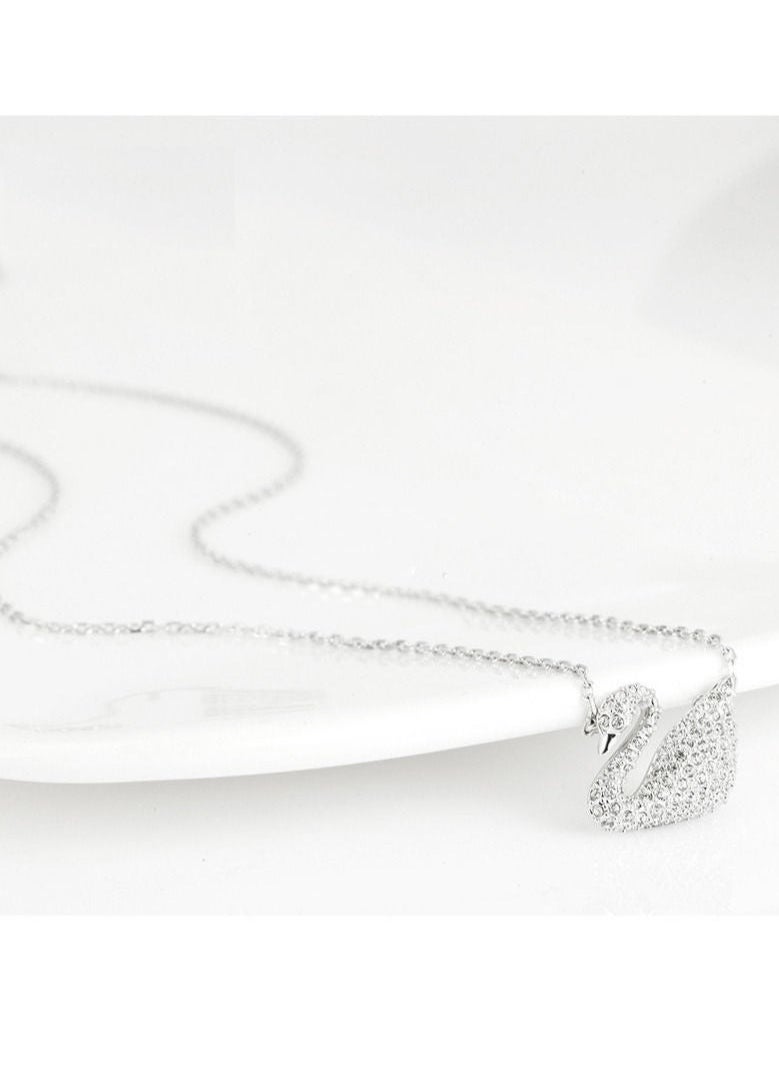 Generic Swan Necklace With Crystals  - Image 3