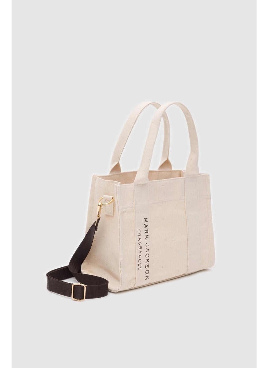 Shule Bags حقيبة كتف كريمية من قماش الكانفاس لوكا  - Image 2