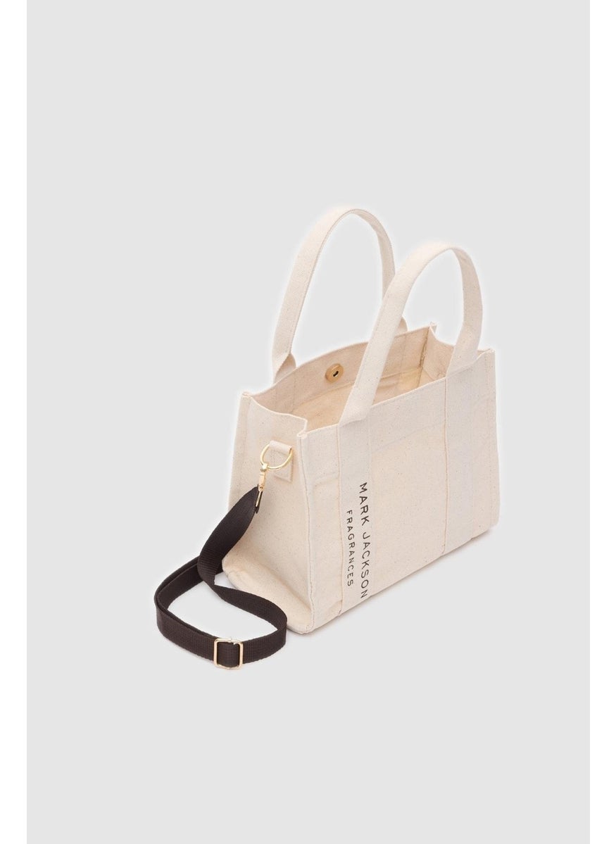 Shule Bags حقيبة كتف كريمية من قماش الكانفاس لوكا  - Image 3