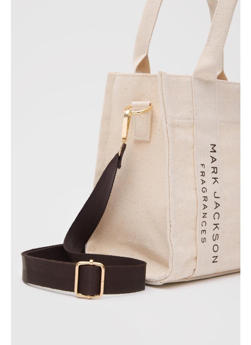 Shule Bags حقيبة كتف كريمية من قماش الكانفاس لوكا  - Image 4
