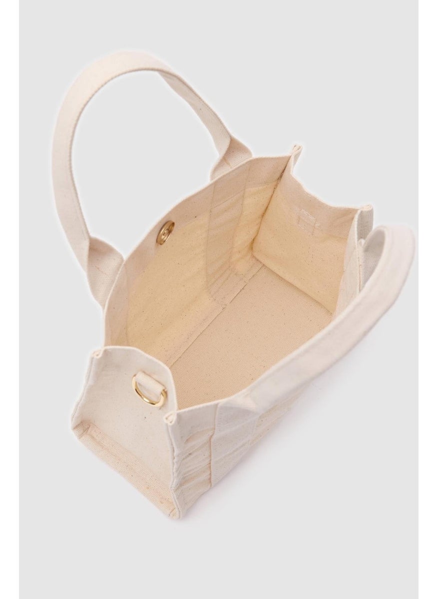 Shule Bags حقيبة كتف كريمية من قماش الكانفاس لوكا  - Image 5