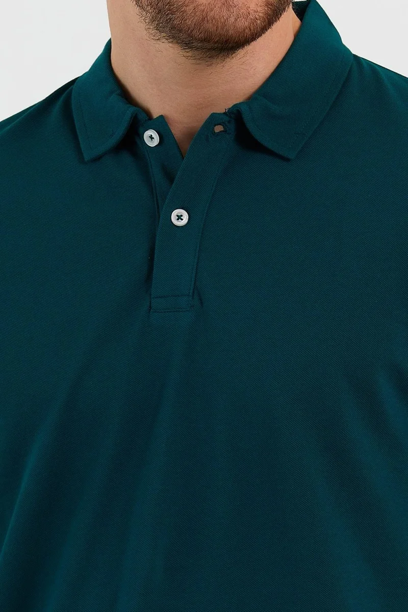 Odelon Men's Basic Polo Neck T-Shirt (Regular Fit) Green