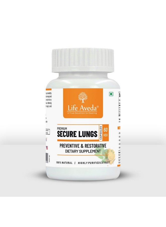 Life Aveda لايف أفيدا بريميوم سكيور لنجز (500 ملغ) كبسولات نباتية - عبوة 60 كبسولة نباتية - Image 1