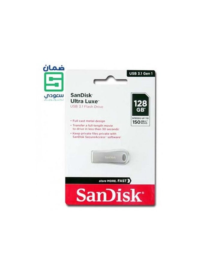 SAN - SanDisk 128GB Ultra Luxe Gen 1 SDCZ74-128G-G46 USB 3.1 Flash Drive - Image 1