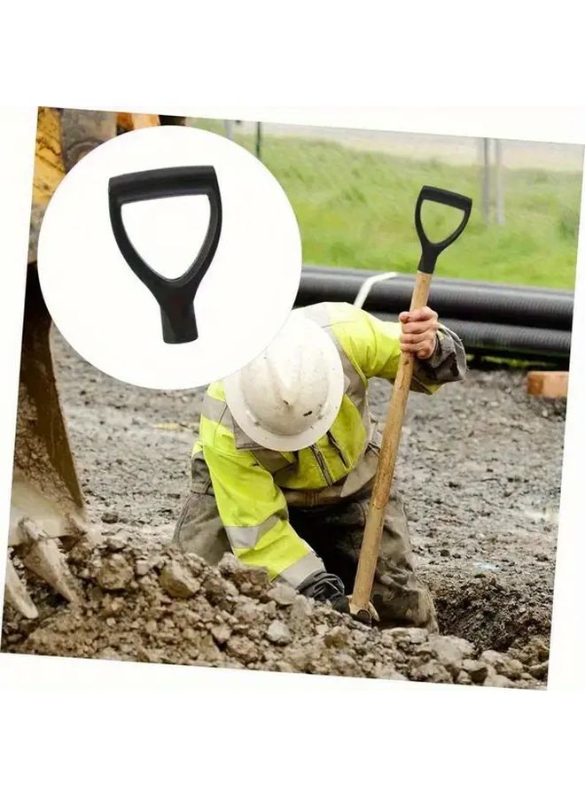 2pcs Black PVC Shovel and Rake Handle Replacement Grip for Construction Gardening Tools - Image 3