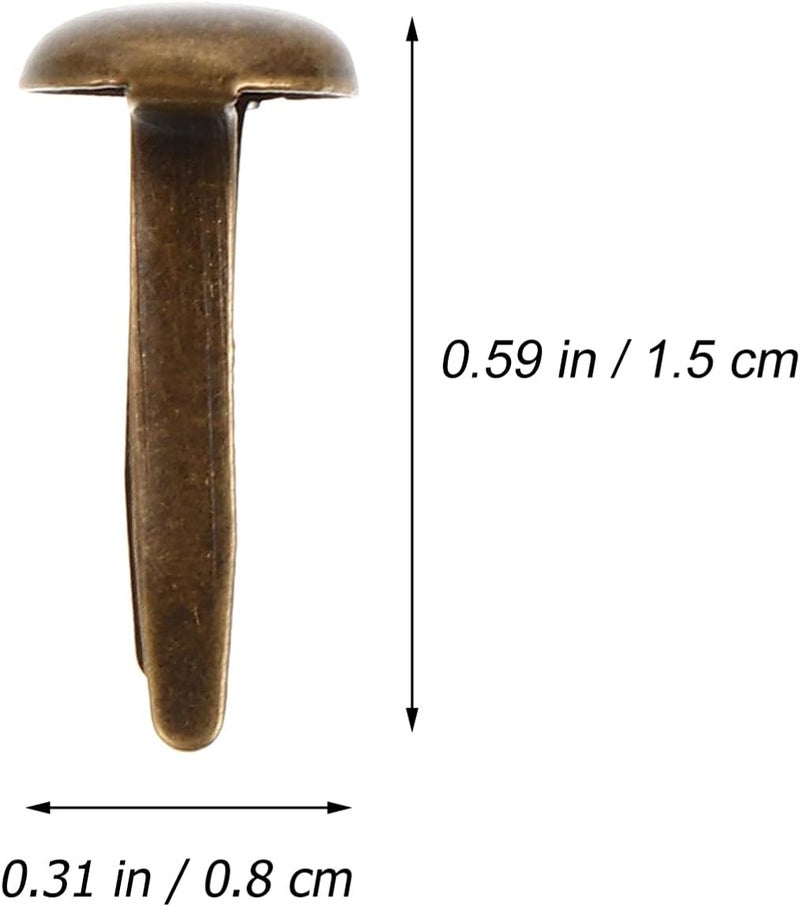 klarako 200pcs Mini Brads Small Metal Paper Fasteners Round Pastel Brads for DIY Art Crafting Project Decorative Scrapbooking DIY Supplies 8 * 15mm Blue - Image 3