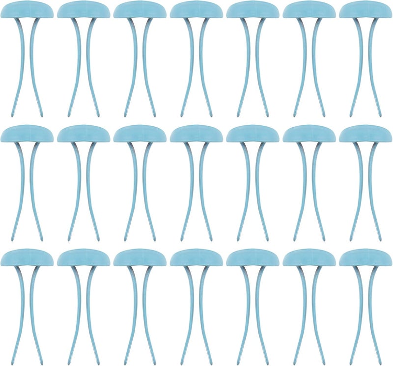 klarako 200pcs Mini Brads Small Metal Paper Fasteners Round Pastel Brads for DIY Art Crafting Project Decorative Scrapbooking DIY Supplies 8 * 15mm Blue - Image 1