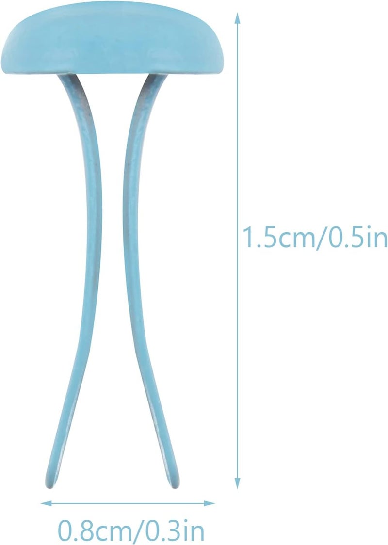 klarako 200pcs Mini Brads Small Metal Paper Fasteners Round Pastel Brads for DIY Art Crafting Project Decorative Scrapbooking DIY Supplies 8 * 15mm Blue - Image 5