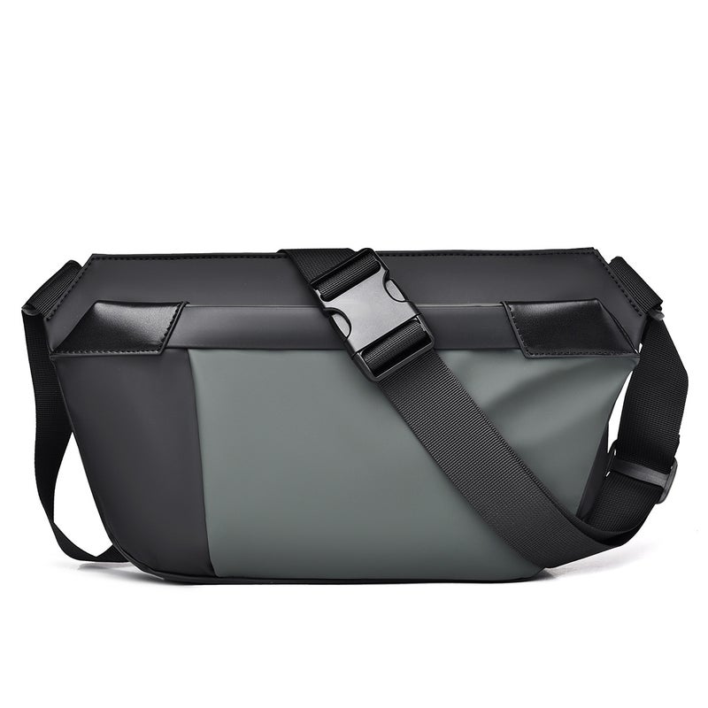 Crossbody Bag Men'S Trendy Brand Chest Bag Men'S Crossbody Bag Lightweight Casual Portable Functional Bag Contrast Color Crossbody Chest Bag - Image 1