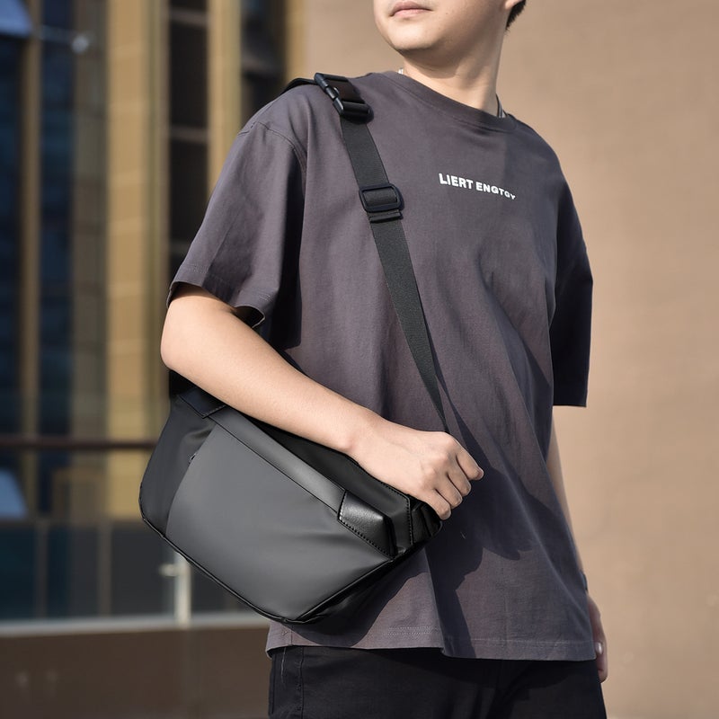 Crossbody Bag Men'S Trendy Brand Chest Bag Men'S Crossbody Bag Lightweight Casual Portable Functional Bag Contrast Color Crossbody Chest Bag - Image 2