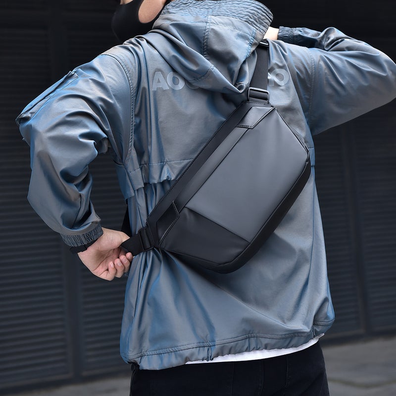 Crossbody Bag Men'S Trendy Brand Chest Bag Men'S Crossbody Bag Lightweight Casual Portable Functional Bag Contrast Color Crossbody Chest Bag - Image 3