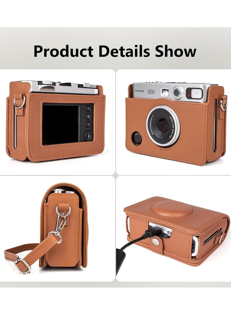 Instax Vintage PU Leather Protective Case for Fuji Instax Mini EVO Instant Camera - Image 3