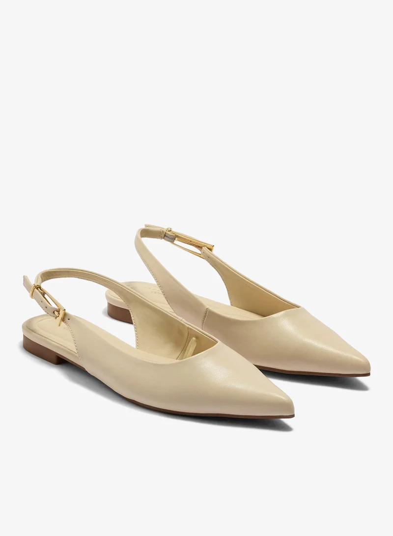 ماتلان Nude Pointed Slingback Ballet Flats