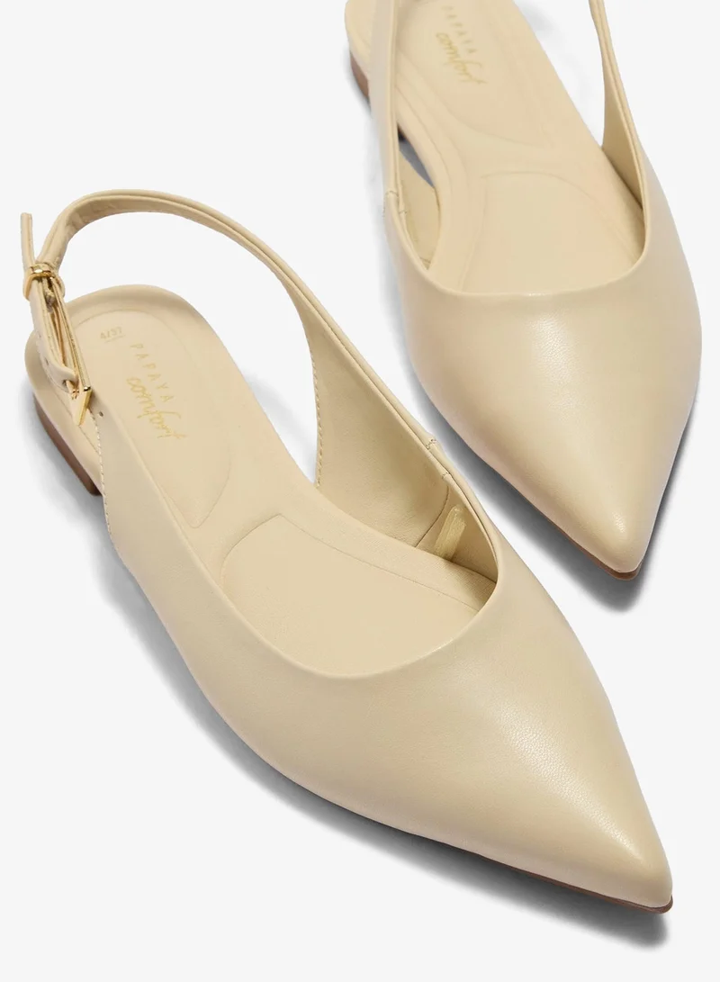 ماتلان Nude Pointed Slingback Ballet Flats