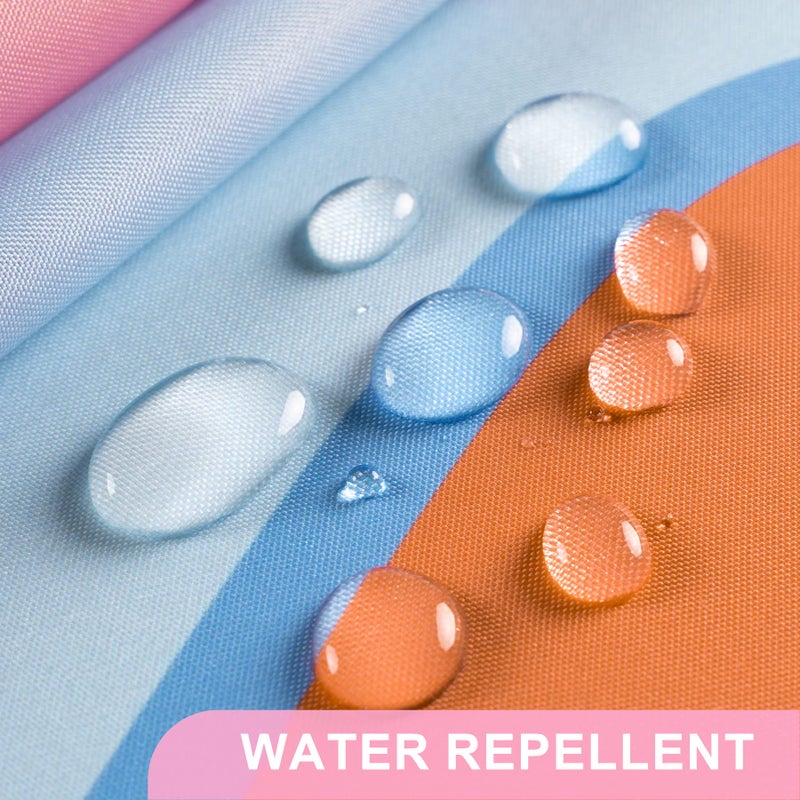 AmazerBath Shower Curtain, Abstract Pink Cloth Shower Curtain Sets with 12 Shower Curtain Hooks, Rustic Colorful Fabric Shower Curtain, Cute Washable Farmhouse Bathroom Shower Curtain, 72x72 Inches - Image 5