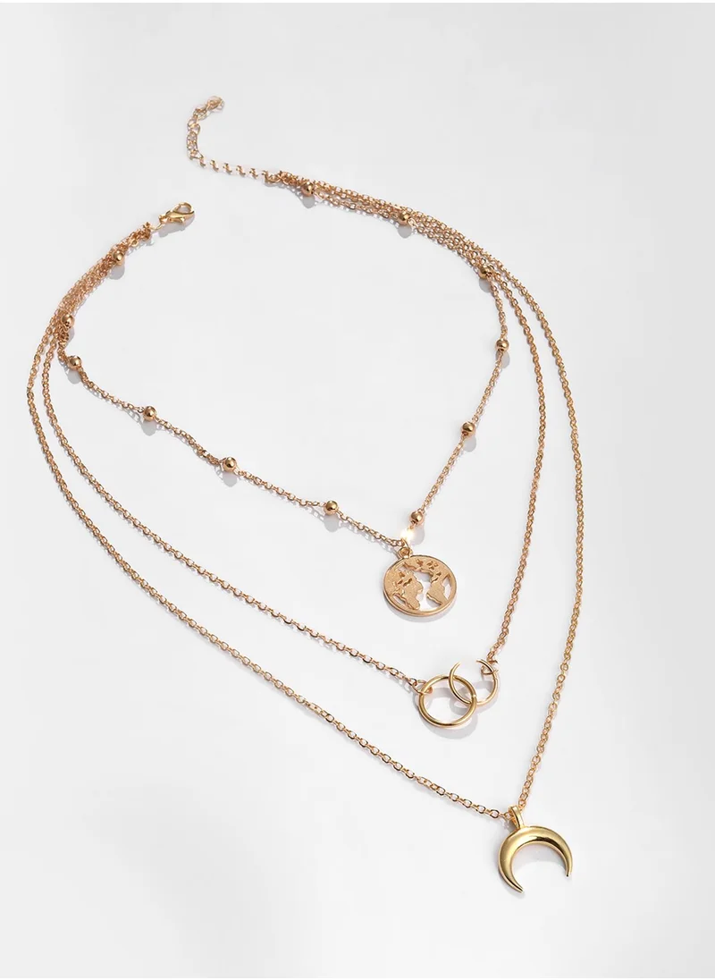 SOHI Layered Chain Necklace