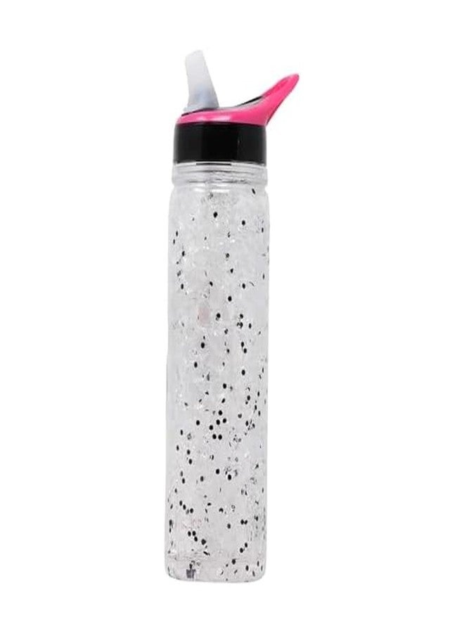 Copco 18 oz Double Wall Tritan Freezable Water Bottle with Crackle Gel - BPA-Free, Leak-Proof Flip-Top Lid, Easy Carry Loop - Keeps Drinks Cold Longer for Travel, Sports, Outdoor Use (White Glitter) - Image 1