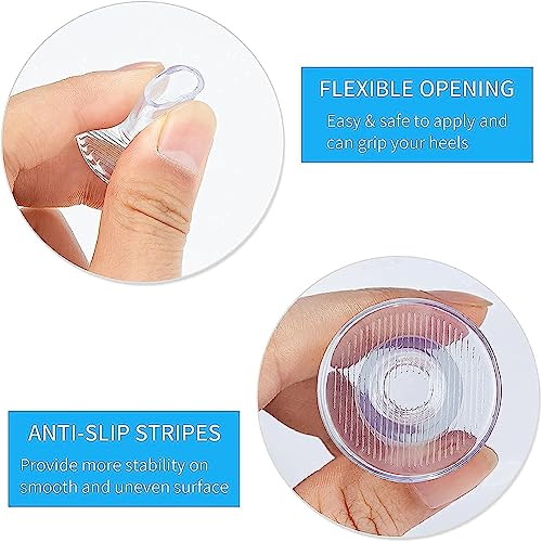 Bowiemall High Heel Protectors 3 Pairs Shoe Heel Savers Stoppers Covers For Walking On Grass Uneven Floor High Heel Grass Protector For Women - Transparent (Size S M L). - Image 4