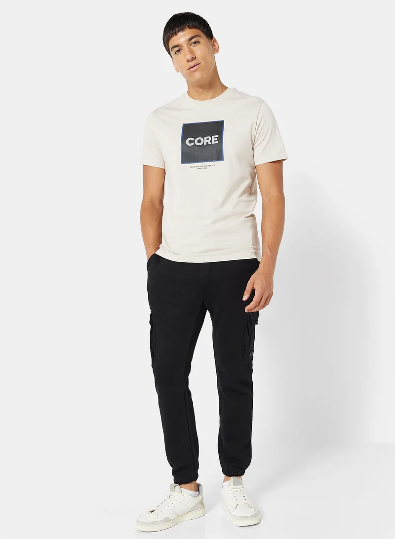 JACK & JONES Tech Logo Crew Neck T-Shirt