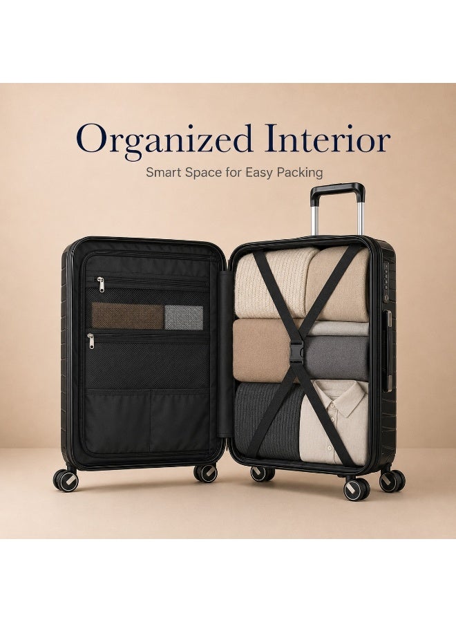 Hard Shell Luggage Set, 3-Piece Impact-Resistant Travel Suitcase Set for Family Vacations, Business Trips and Everyday Travel Organization - Image 2