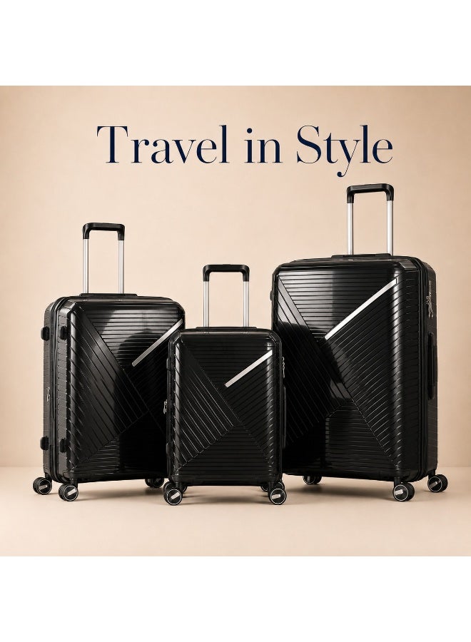 Hard Shell Luggage Set, 3-Piece Impact-Resistant Travel Suitcase Set for Family Vacations, Business Trips and Everyday Travel Organization - Image 1