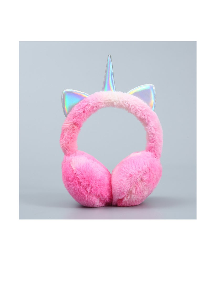 Rainbow Unicorn Earmuffs Warm Cute Winter Ear Warmers Portable Soft Plush Ear Muff Comfortable Outdoor Winter Ear Warmers - Image 5