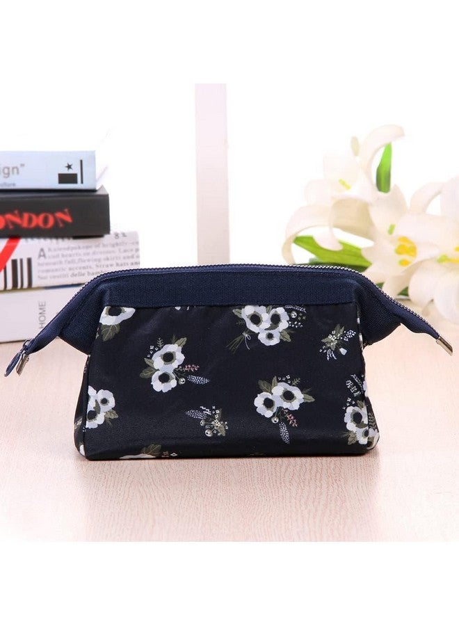 AIMERS Floral Printed Cosmetic Toiletry Bag Travel Kit Large Makeup Organizer with Zipper, Portable Women's Vanity Case for Makeup, Brushes, and Grooming Essentials Pack of 2 - Image 4