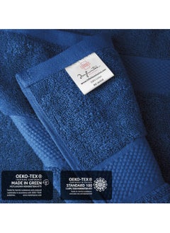 Infinitee Xclusives Premium Blue Bath Sheets – Pack of 2, 90cm x 180cm Large Bath Sheet Towel - 100% Cotton Ultra Soft and Absorbent Oversized Towels for Bathroom, Hotel & Spa Quality Towel by Infinitee Xclusives  - Image 5