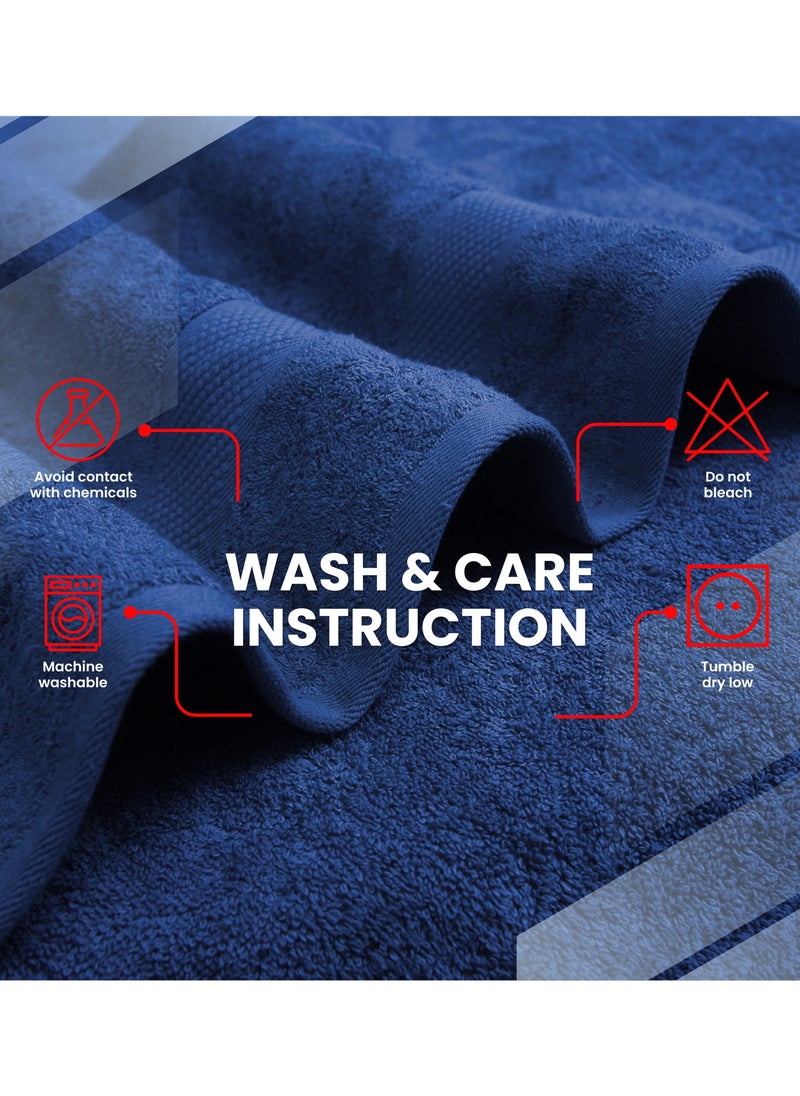 Premium Blue Bath Sheets – Pack of 2, 90cm x 180cm Large Bath Sheet Towel - 100% Cotton Ultra Soft and Absorbent Oversized Towels for Bathroom, Hotel & Spa Quality Towel by Infinitee Xclusives - pzsku/Z8E58E488FB05D4931AD2Z/45/_/1730961437/826c1c96-4c76-4949-aa77-14a6884336d8