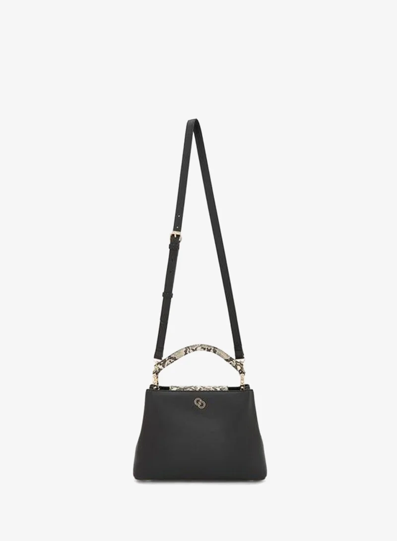 Celeste BLACK Textured Tote Bag With Detachable Strap for Women | Best Price UAE
