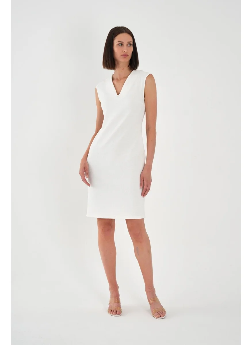 الكسندر جاردي Alexandergardi Plus Size V Neck Pencil Dress