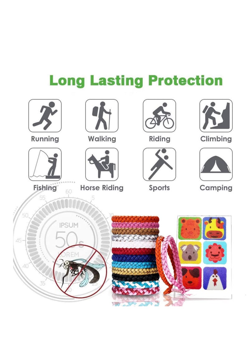 Y&D - Mosquito Repellent Bracelet, 15 Pack Bands & 30 Stickers for Adults, Kids Babies - Premium Quality, Made of 100% Natural Plant Essential Oil Outdoor Protection up to 300 Hours - Image 1