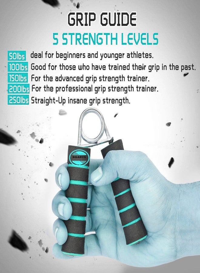 DGARYS Hand Gripper Forearm Exerciser Wrist Fitness Foam Hand Grip Strength Trainer and Strengthener for Men and Women (Multicolor, Pack of 2) - Image 2